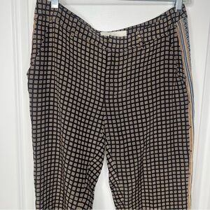 Joie Black and Cream Patterned Pants